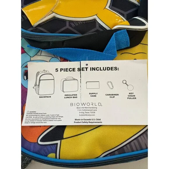 Pokémon 5-Piece Backpack Set With Lunch Bag & Accessories - Picture 4 of 8